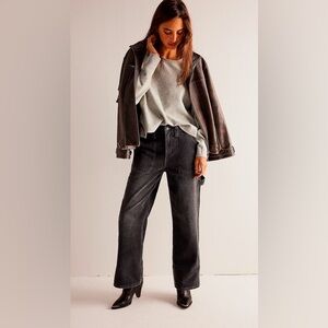 We The Free Women's Black Wide-Leg Jeans